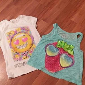 Lot of 2 Girl's summer tops.